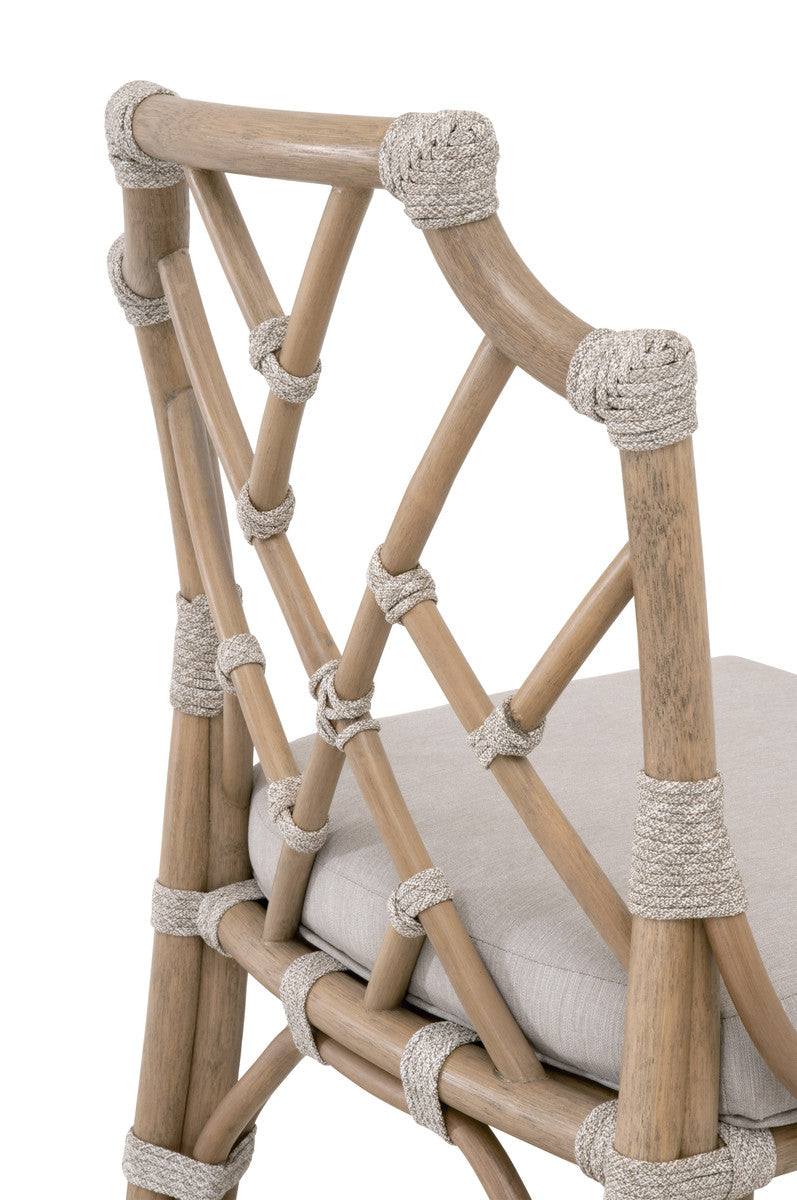 Bayview Counter Stool - Old Gray Rattan, Pumice, Taupe & White Flat Rope