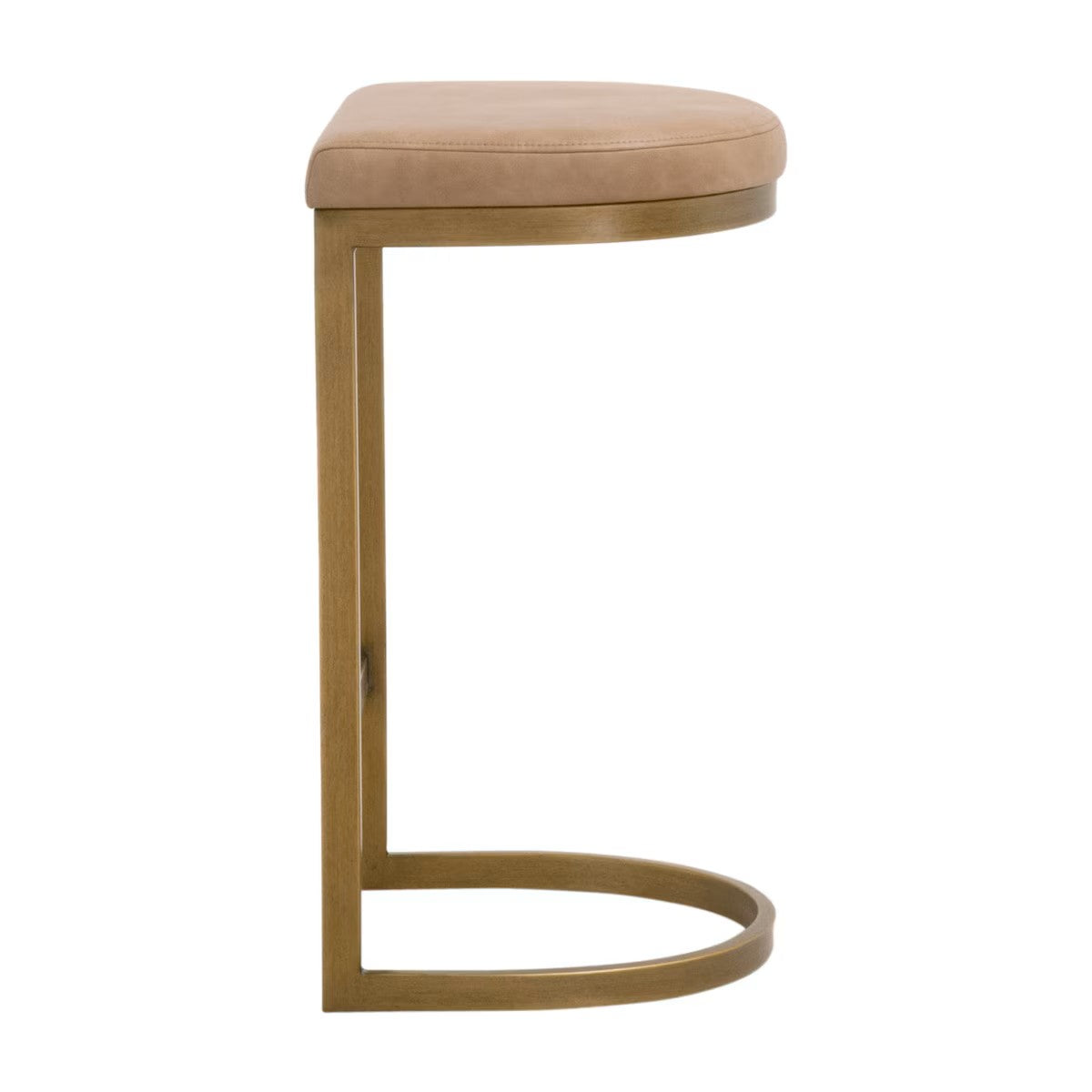 Cresta Counter Stool - Ivanhoe Toast, Brushed Gold