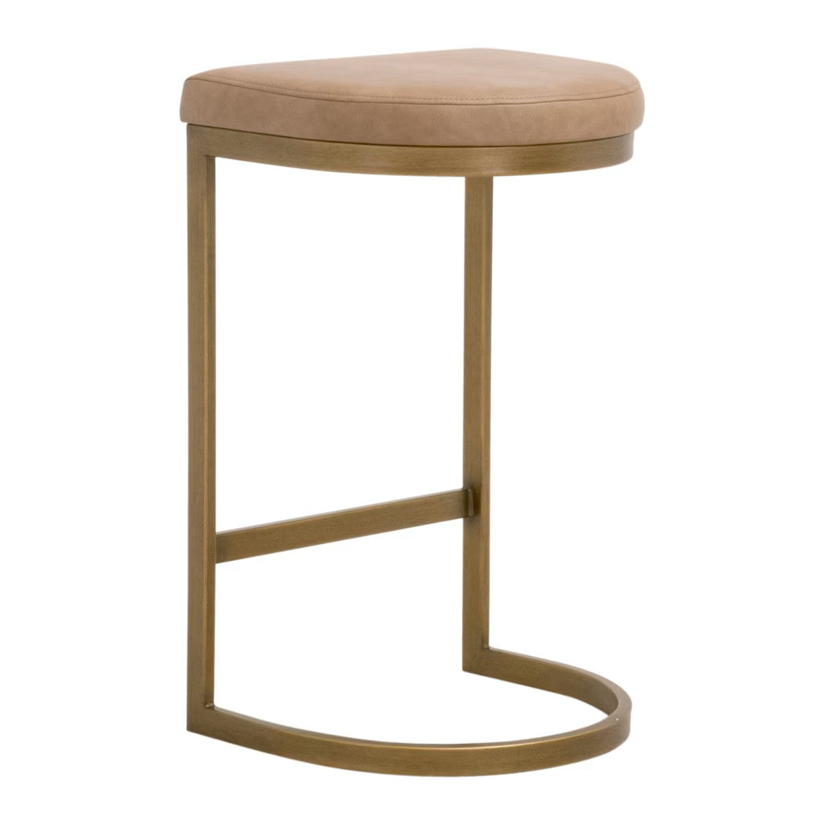 Cresta Counter Stool - Ivanhoe Toast, Brushed Gold