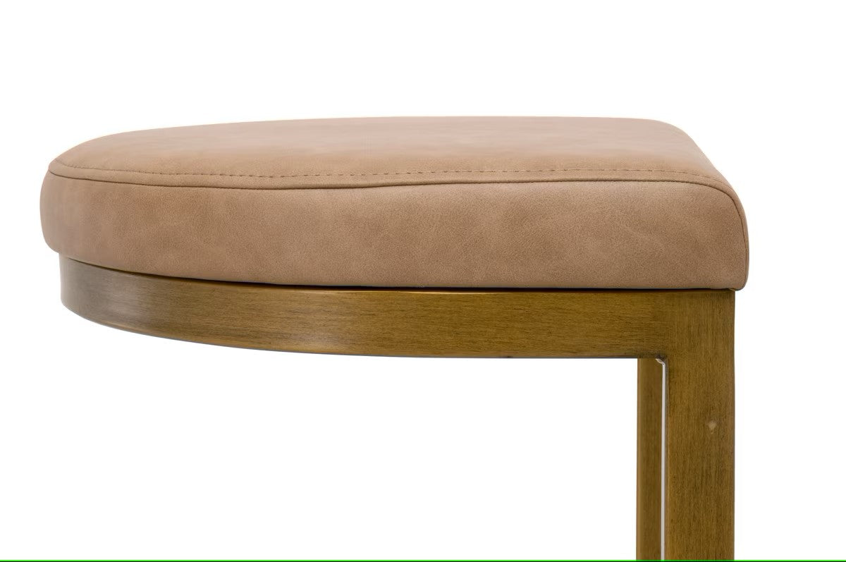 Cresta Counter Stool - Ivanhoe Toast, Brushed Gold