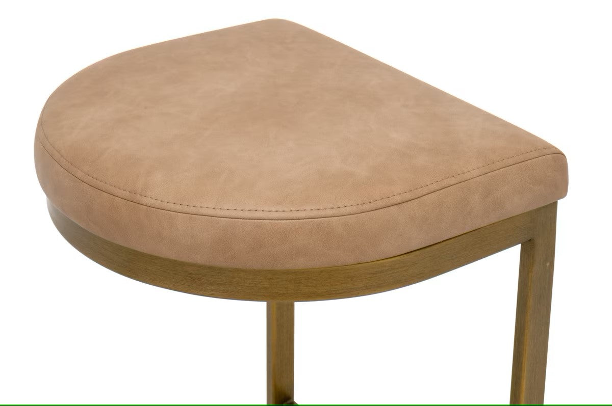 Cresta Counter Stool - Ivanhoe Toast, Brushed Gold