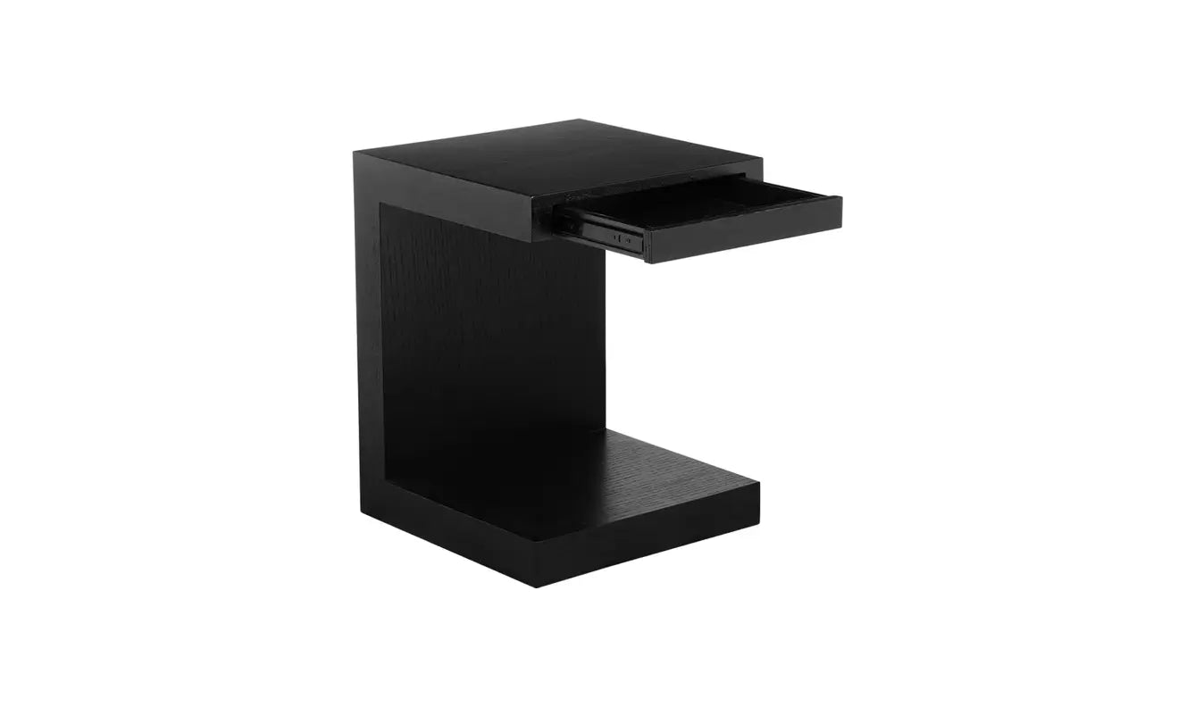 Zio Side Accent Table - Black Oak
