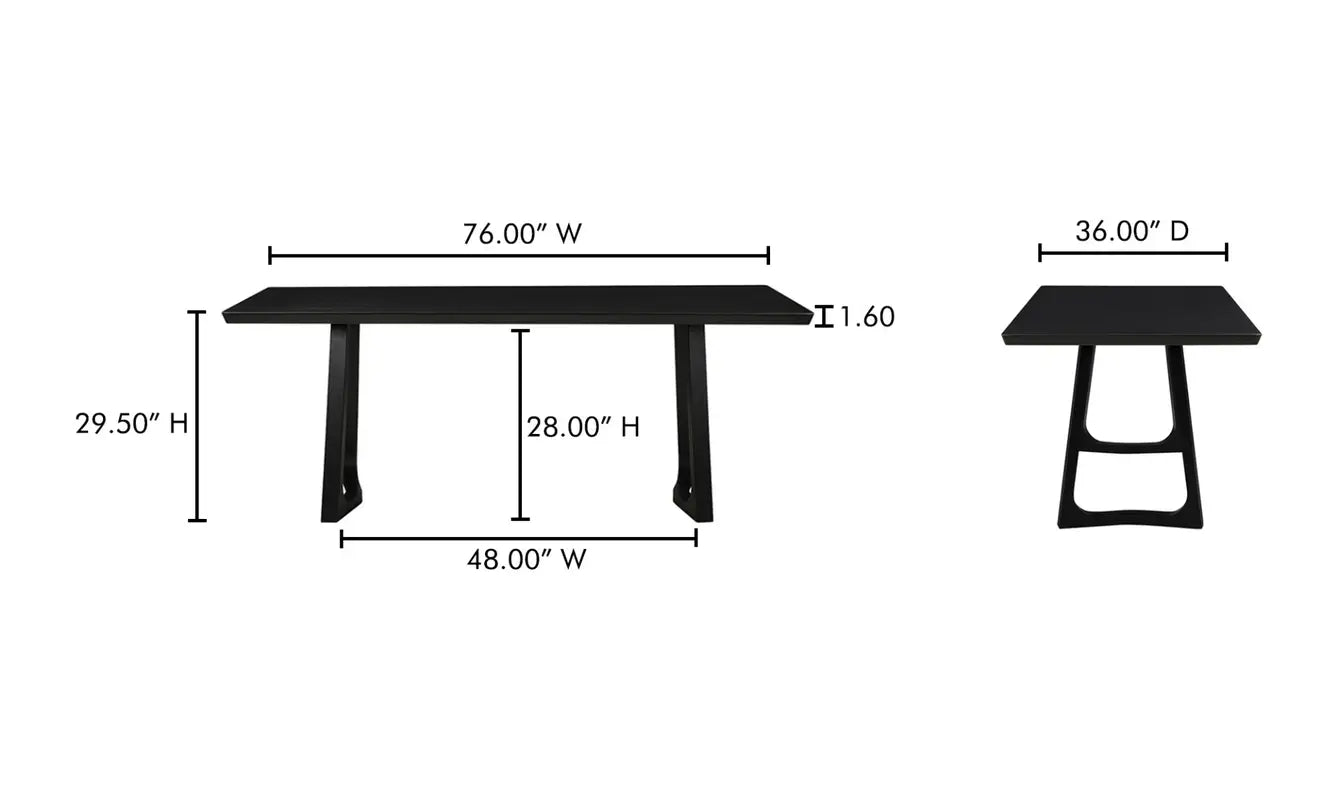 Silas Dining Table - Black Ash