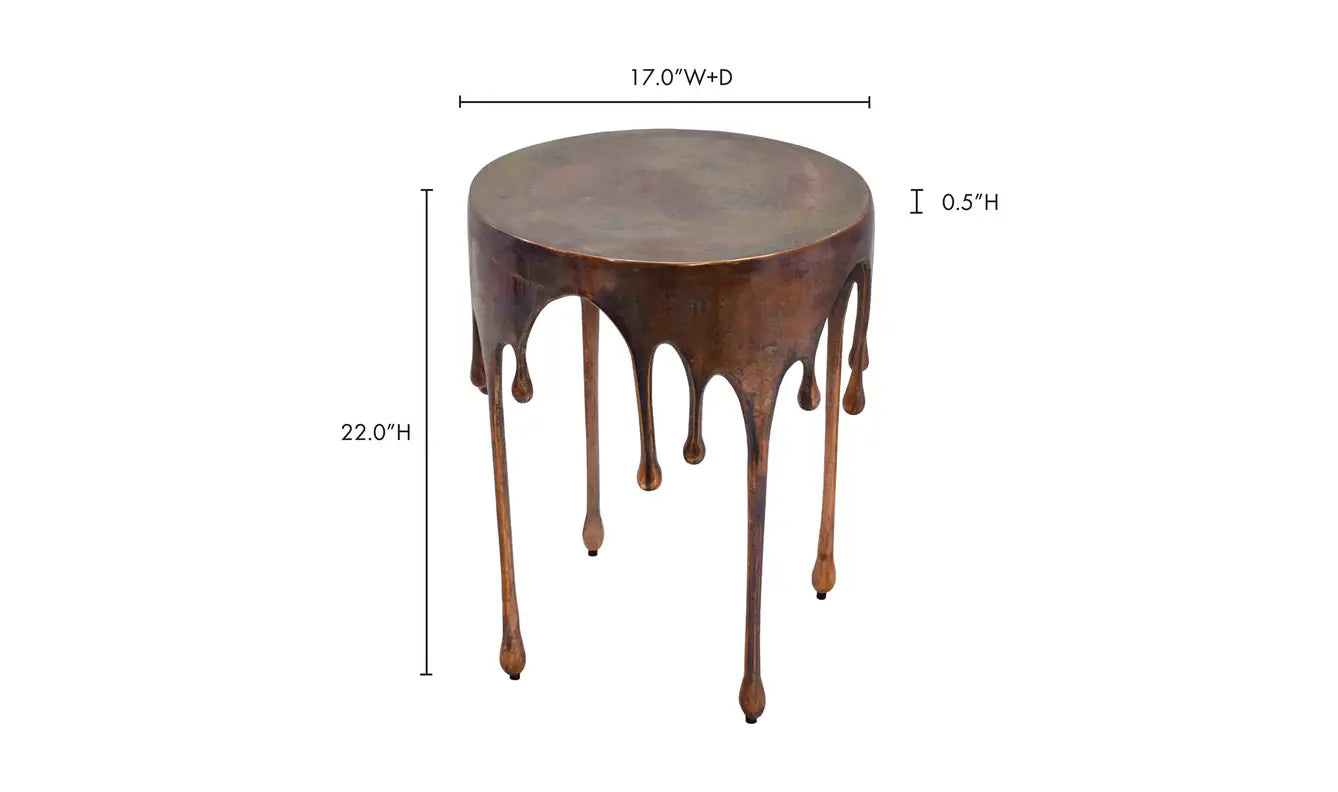 Copperworks Accent Table - Antique Copper
