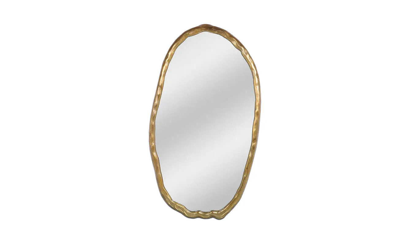 Foundry Oval Mirror - Gold