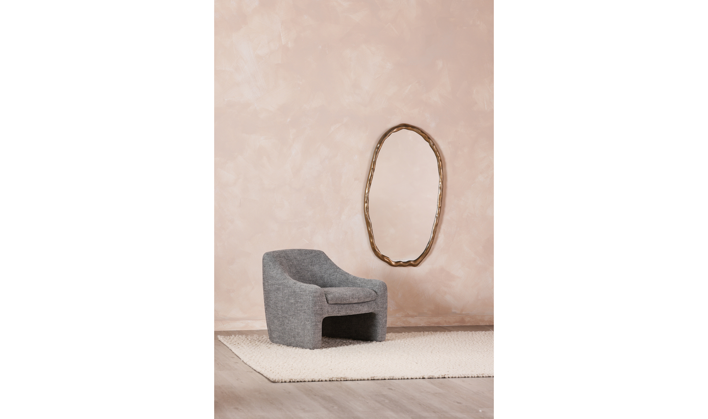 Foundry Oval Mirror - Gold