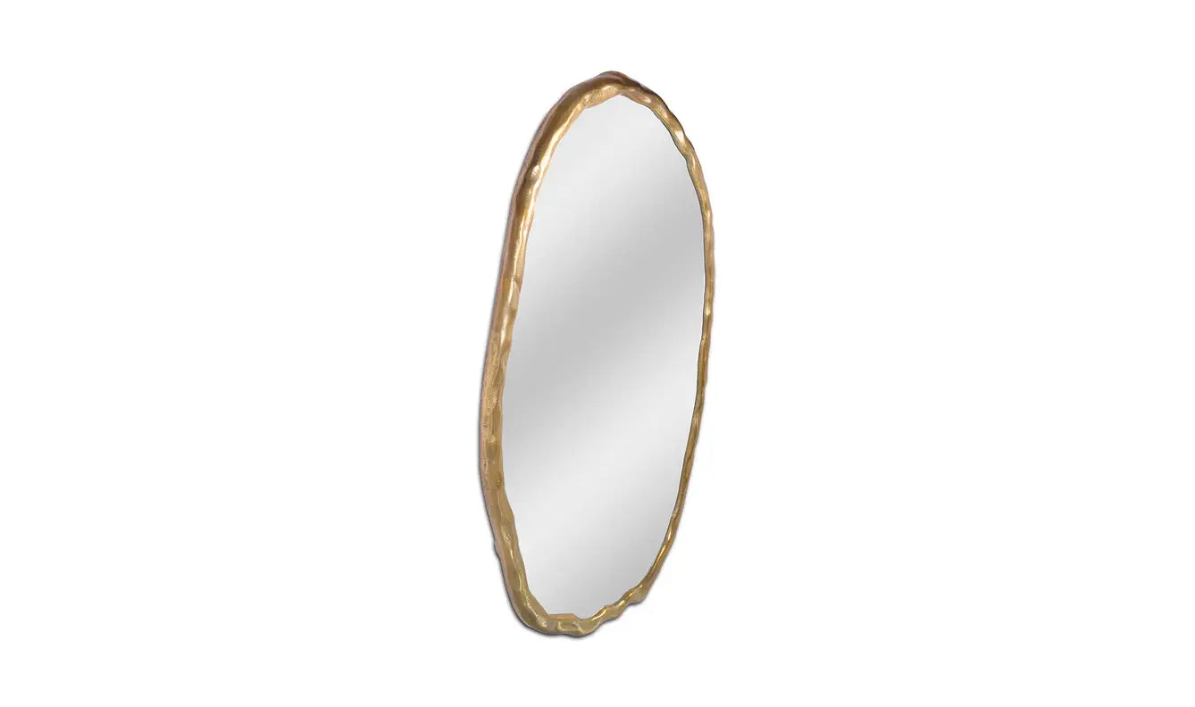 Foundry Oval Mirror - Gold