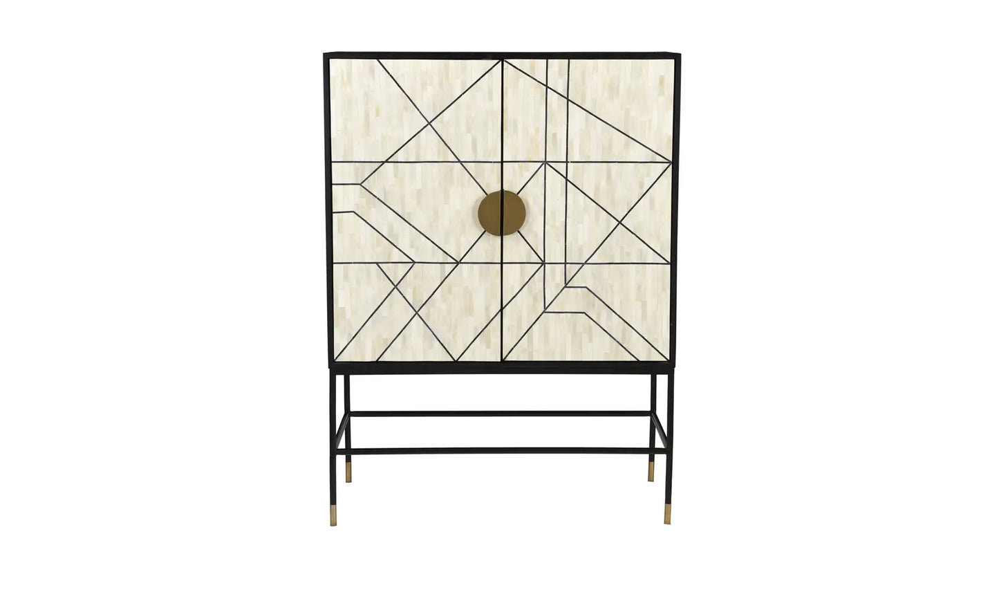 Shaws Cabinet - Cream and Black