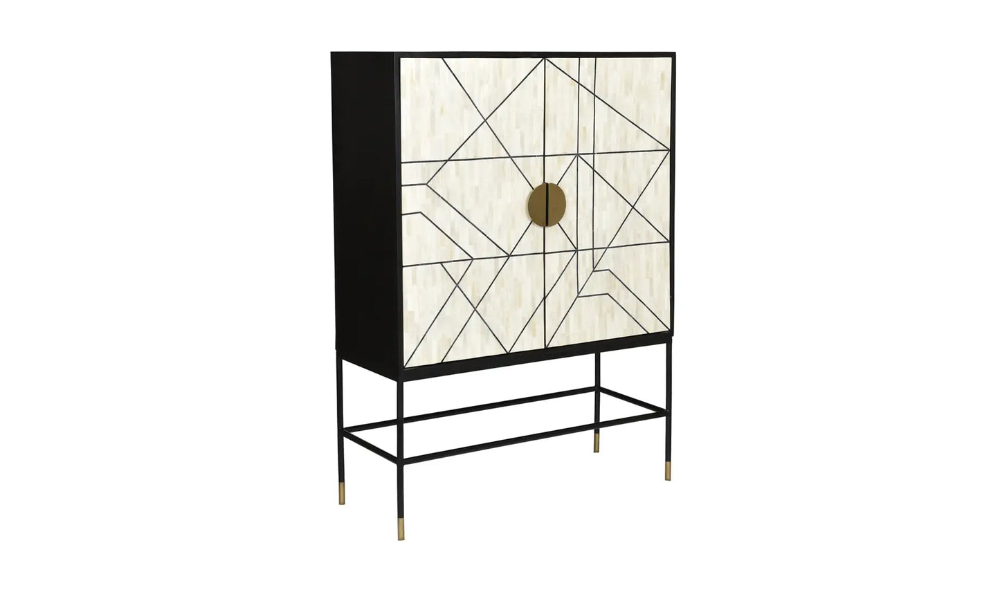 Shaws Cabinet - Cream and Black