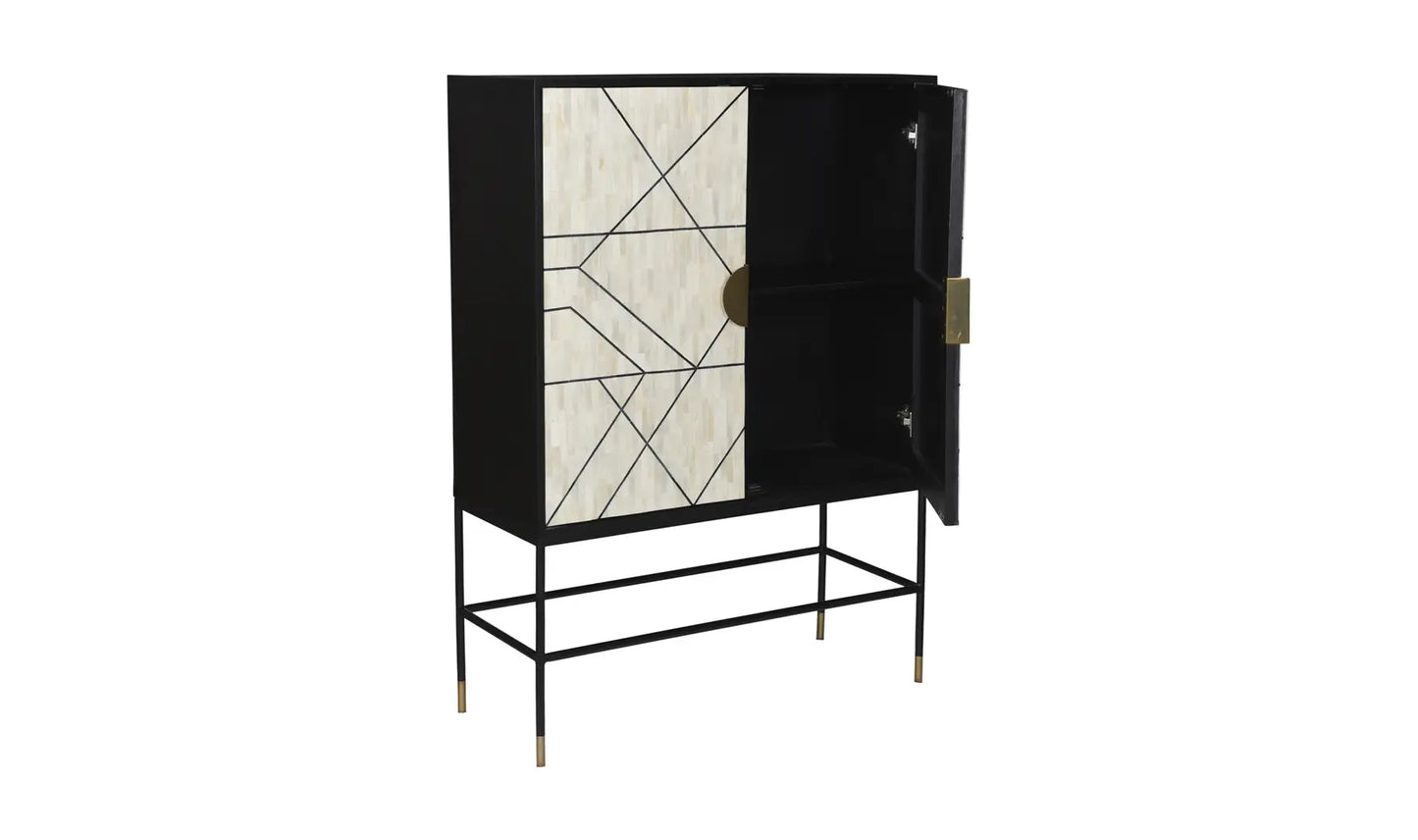 Shaws Cabinet - Cream and Black