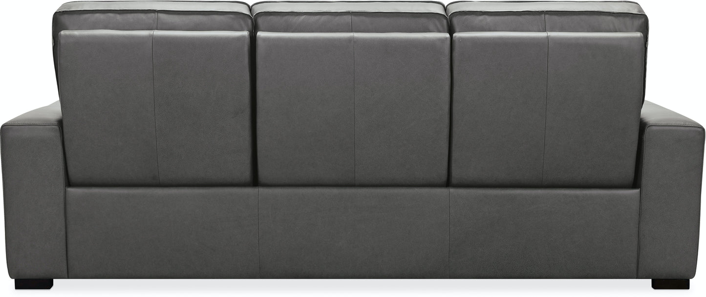 Hooker Furniture Living Room Braeburn Leather Sofa w/PWR Recline PWR Headrest