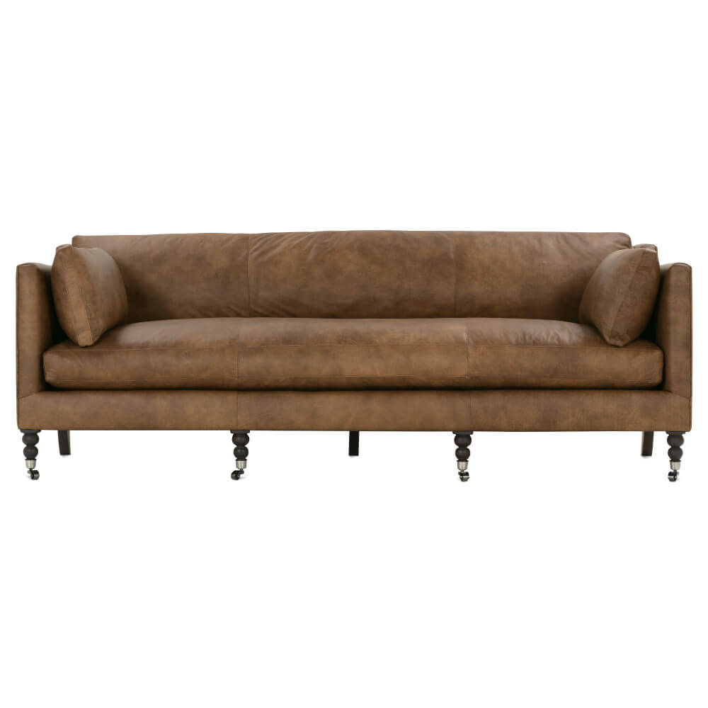Madeline Leather Sofa in Athena Cocoa
