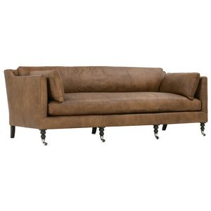 Madeline Leather Sofa in Athena Cocoa
