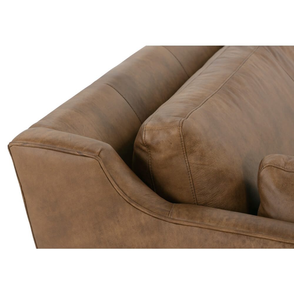 Madeline Leather Sofa in Athena Cocoa