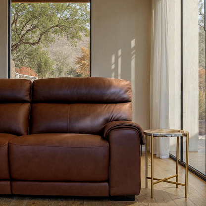 6-Piece Leather Power Reclining Sectional Sofa