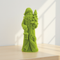 Table Top Flocked Santa Figurine (Green 22.5")