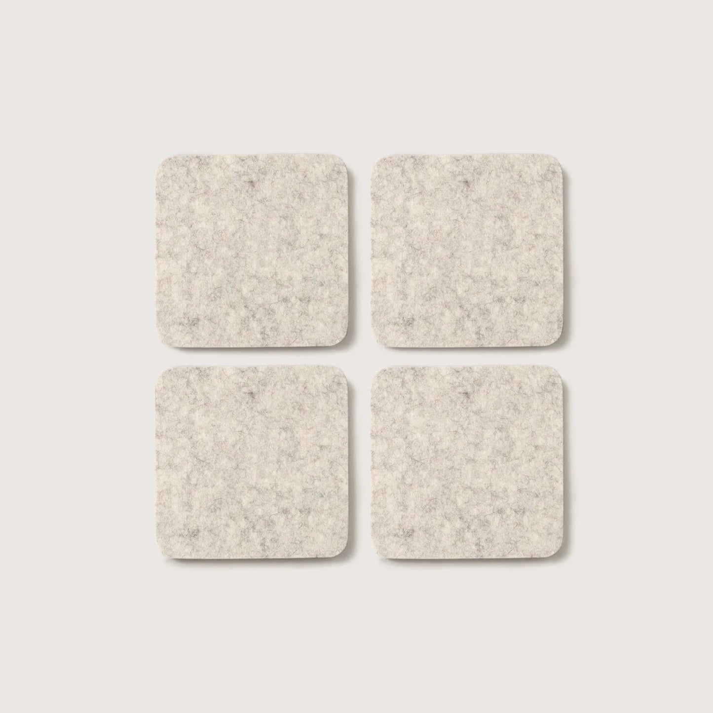 Bierfilzl Merino Wool Square Coasters (Solid 4 Pack)