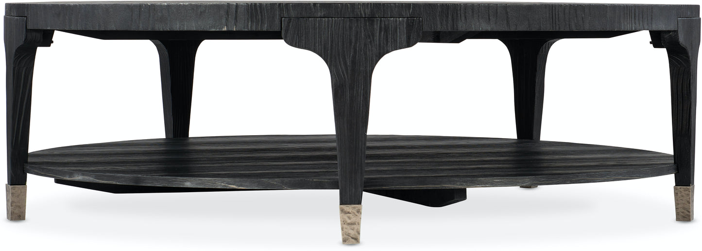 Hooker Furniture Chapman Shou Sugi Ban Round Cocktail Table