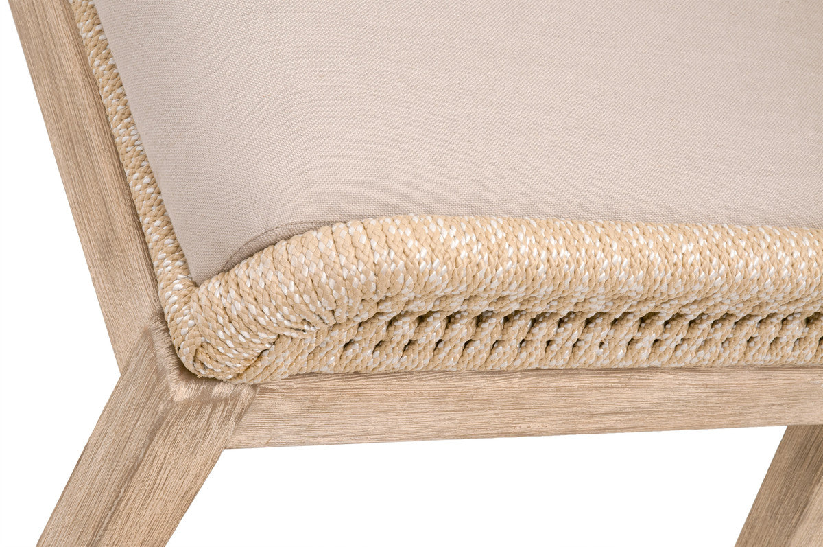 Amanda's Loom Dining Chair in Sand Rope, Light Gray, Natural Gray Mahogany