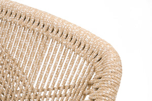 Amanda's Loom Arm Chair in Sand Rope, Light Gray, Natural Gray Mahogany