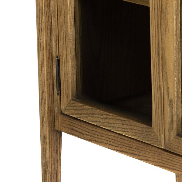 Amanda's Four Hands Tolle Cabinet in Drifted Oak