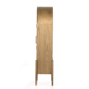 Amanda's Four Hands Tolle Cabinet in Drifted Oak