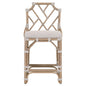 Bayview Counter Stool - Old Gray Rattan, Pumice, Taupe & White Flat Rope