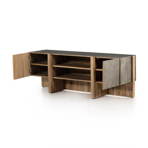 Four Hands Bingham Media Console - Rustic Oak