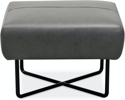 Hooker Furniture Efron Ottoman w/Black Metal Base