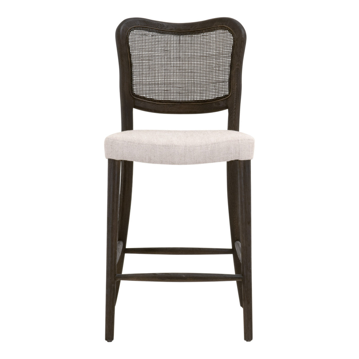 Cela Counter Stool, Bisque, Matte Brown Oak, Matte Brown Cane