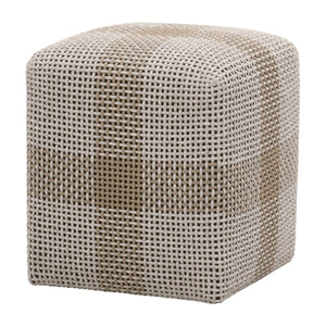 Cross Accent Cube in Taupe Rope