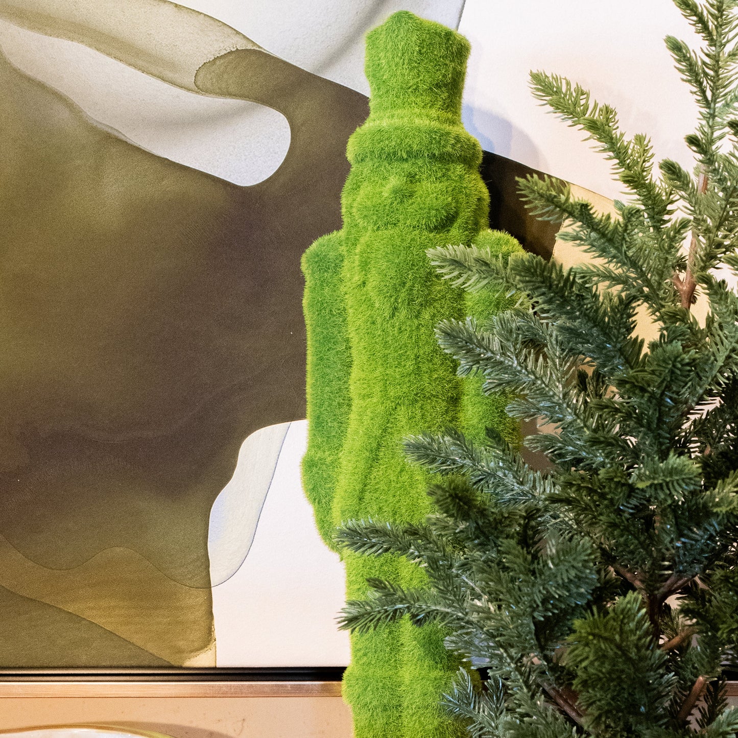 Table Top Flocked Nutcracker Figurine (Green 19")