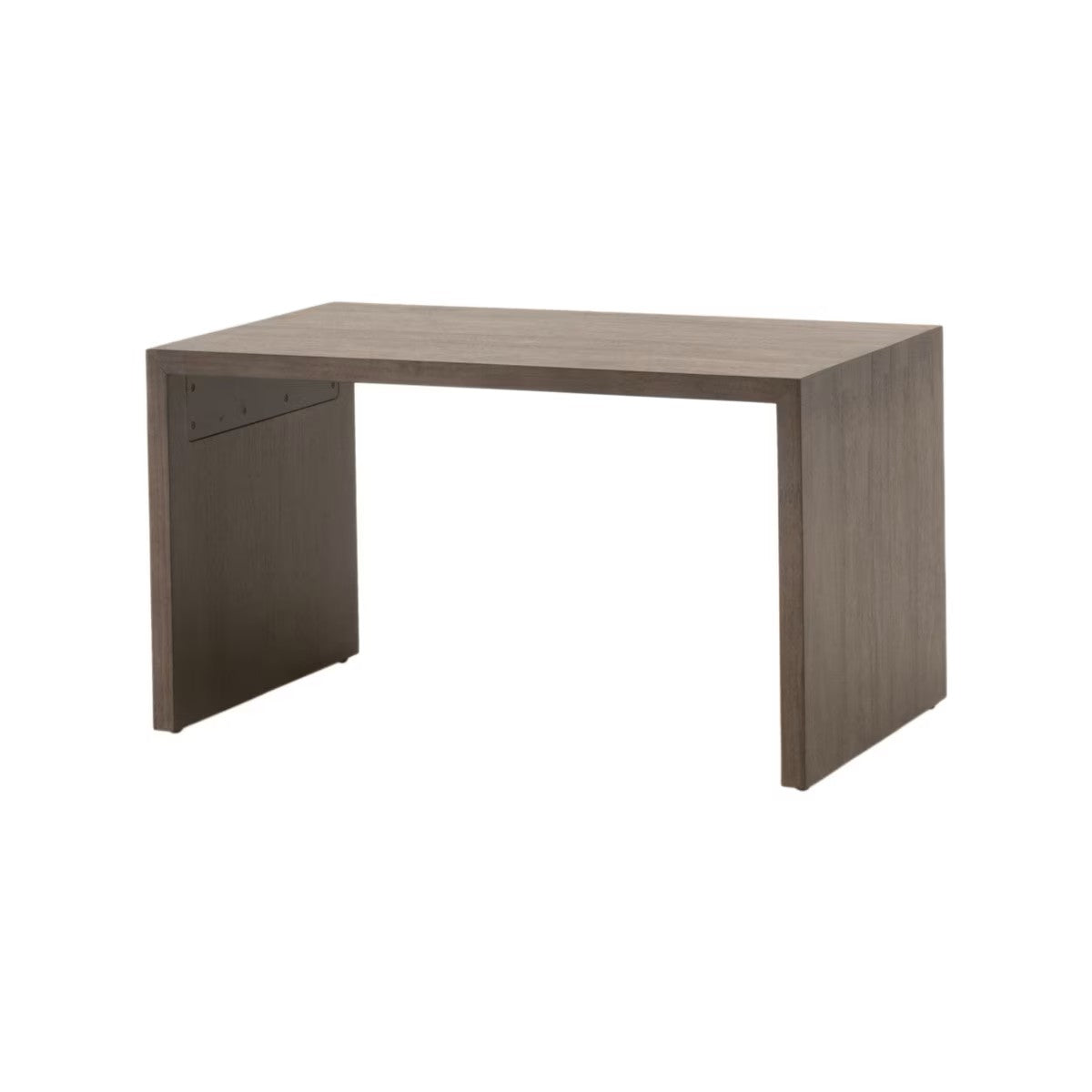 Dovetail Upholstered Coffee Table - Ivanhoe Toast, Burnished Brown Acacia