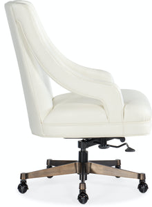 Hooker Furniture  Meira Executive Swivel Tilt Chair in Rogue Lace Leather
