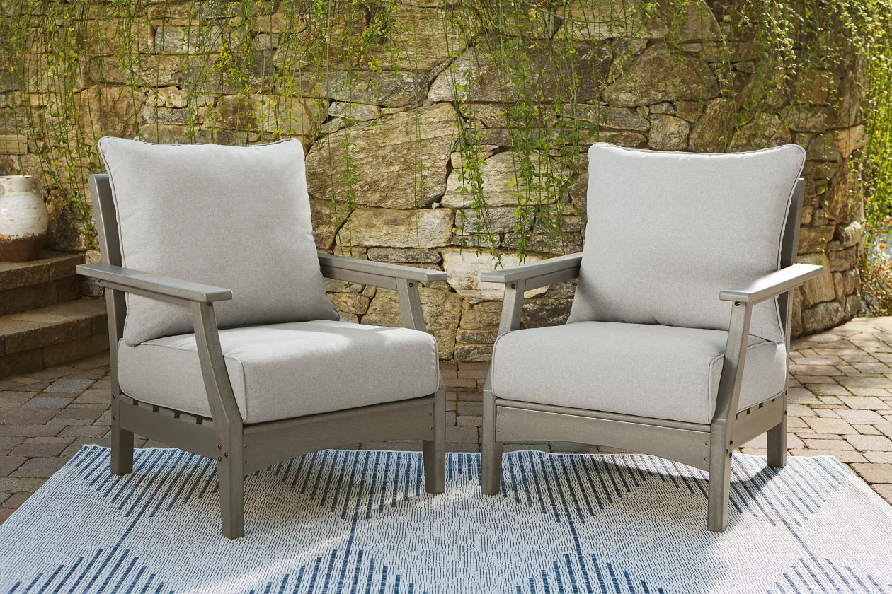 Island Breeze Lounge Chairs with Cushions - Set of 2