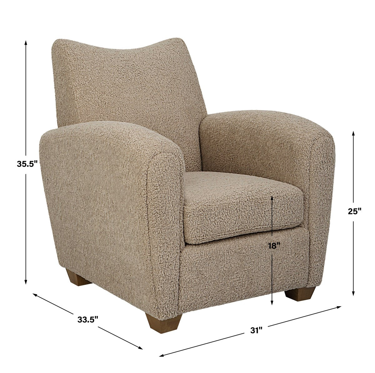 Teddy Accent Chair in Latte