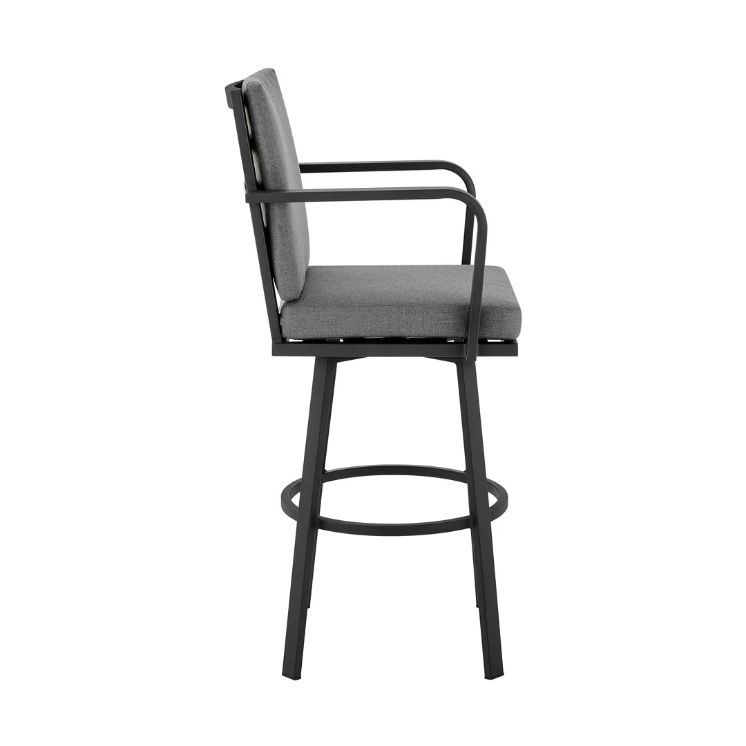 Arnauld Outdoor Bar Stool in Gray