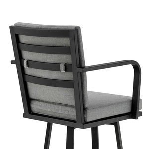 Arnauld Outdoor Bar Stool in Gray