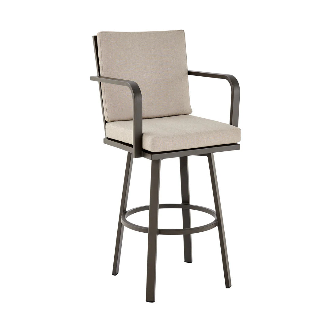 Arnauld Outdoor Bar Stool in Brown