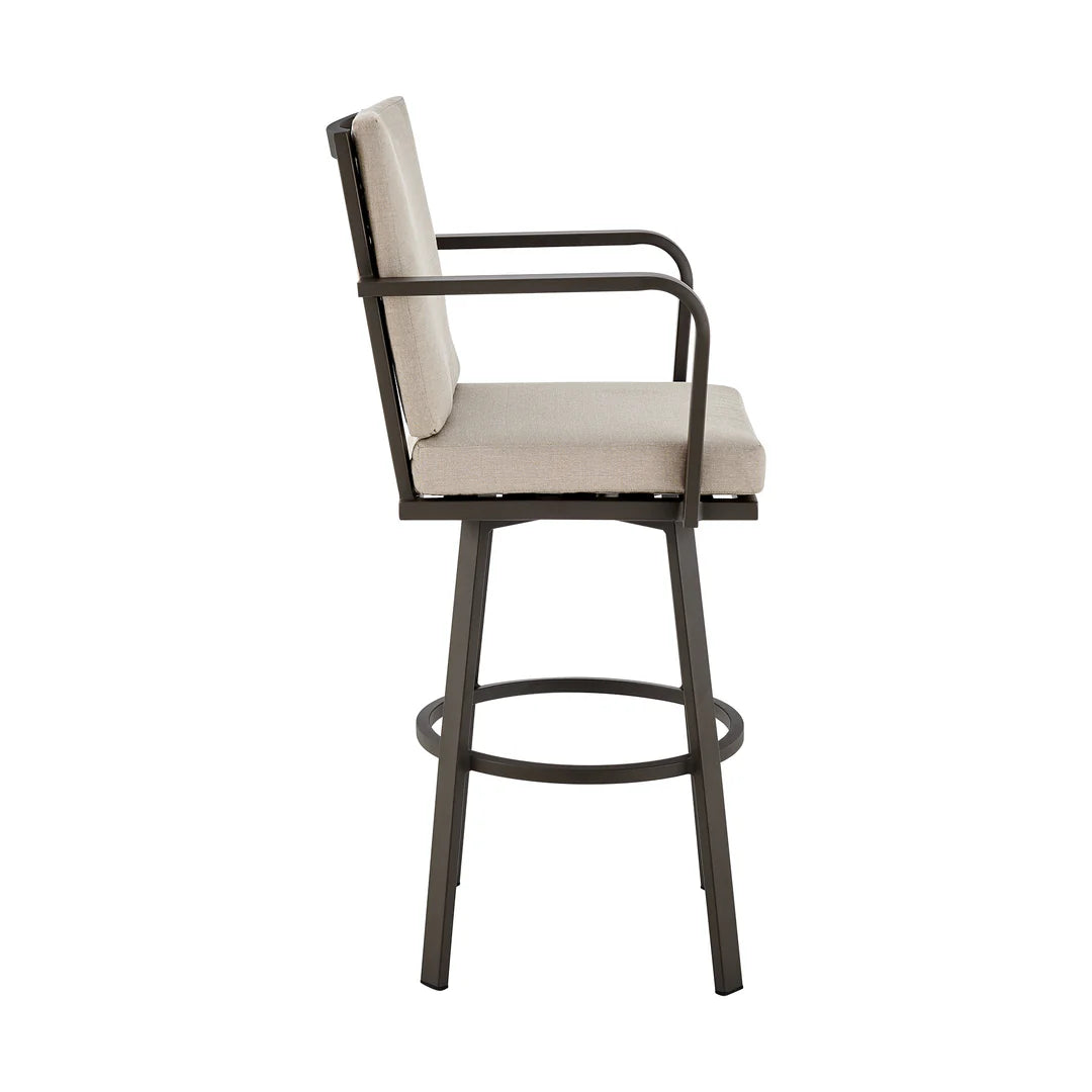 Arnauld Outdoor Bar Stool in Brown