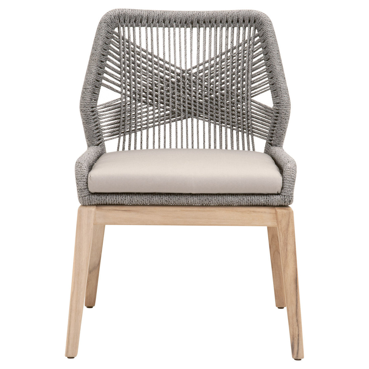 Loom Outdoor Dining Chair in Platinum