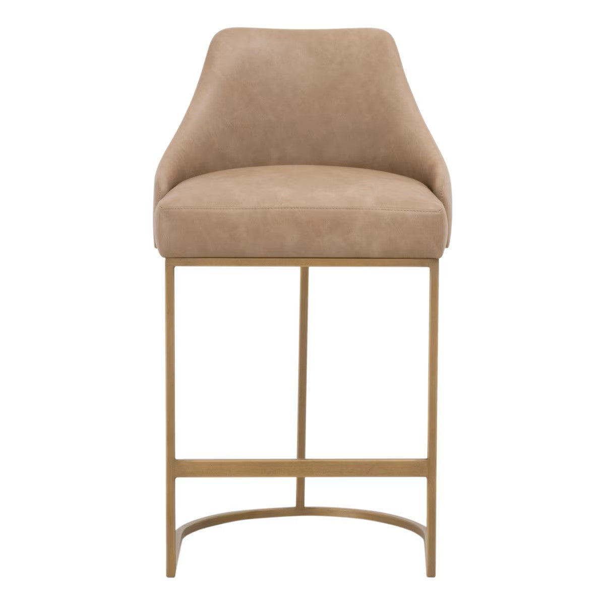 Parissa Counter Stool - Ivanhoe Toast, Brushed Gold