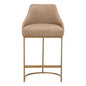 Parissa Counter Stool - Ivanhoe Toast, Brushed Gold