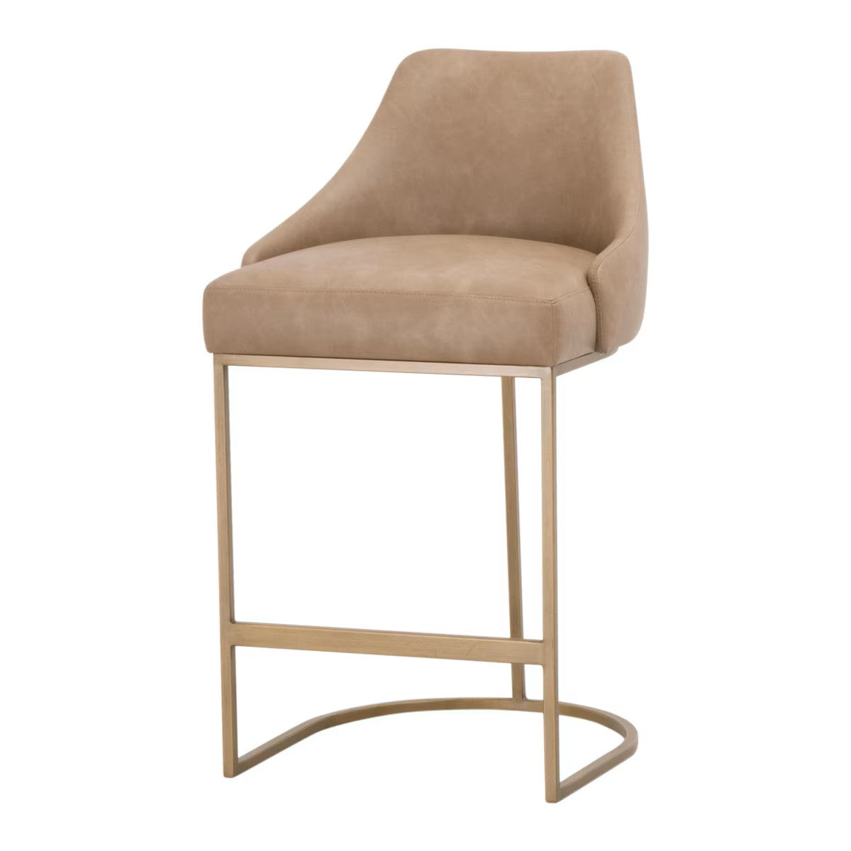 Parissa Counter Stool - Ivanhoe Toast, Brushed Gold