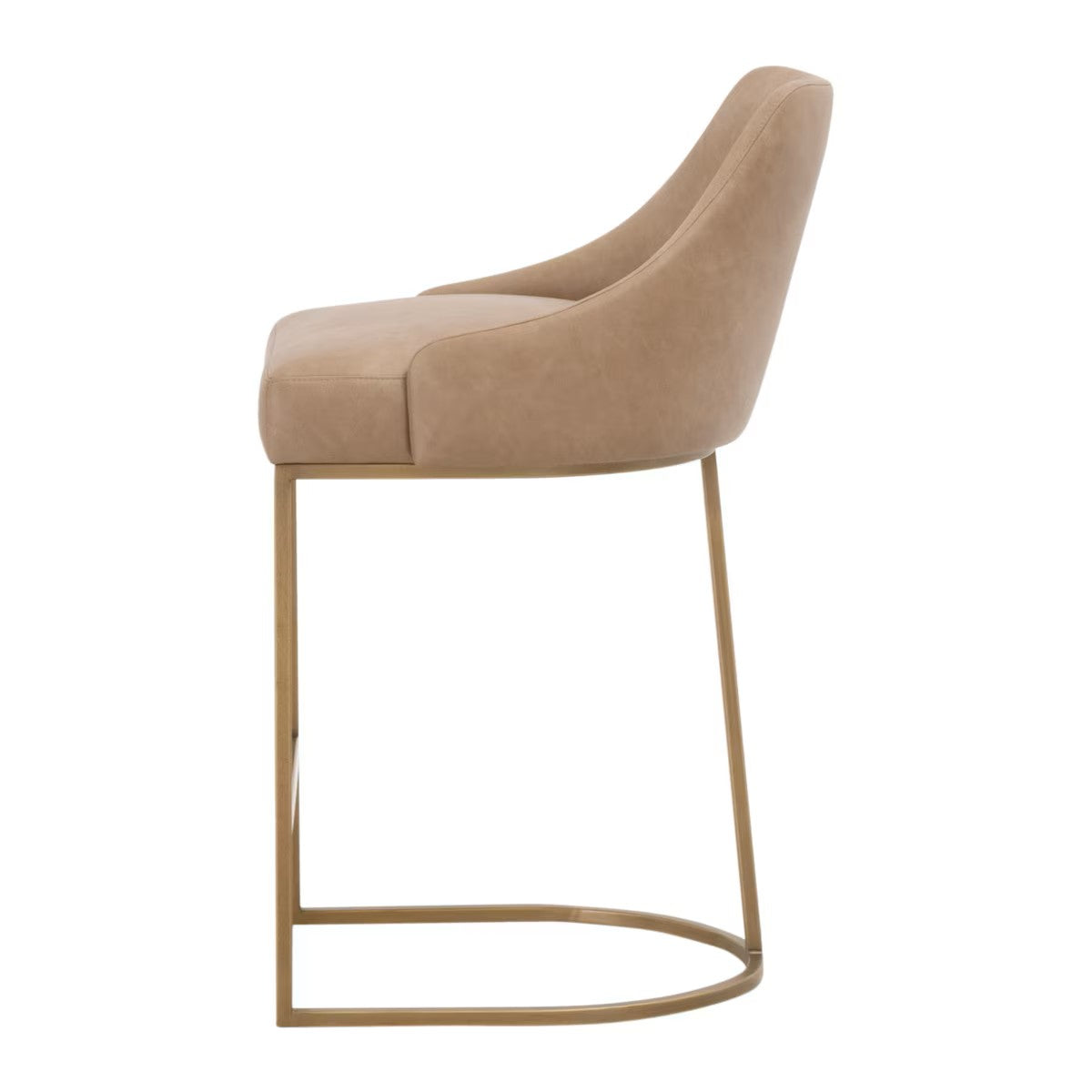 Parissa Counter Stool - Ivanhoe Toast, Brushed Gold