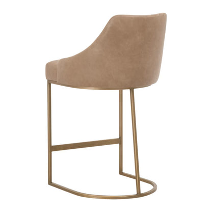 Parissa Counter Stool - Ivanhoe Toast, Brushed Gold