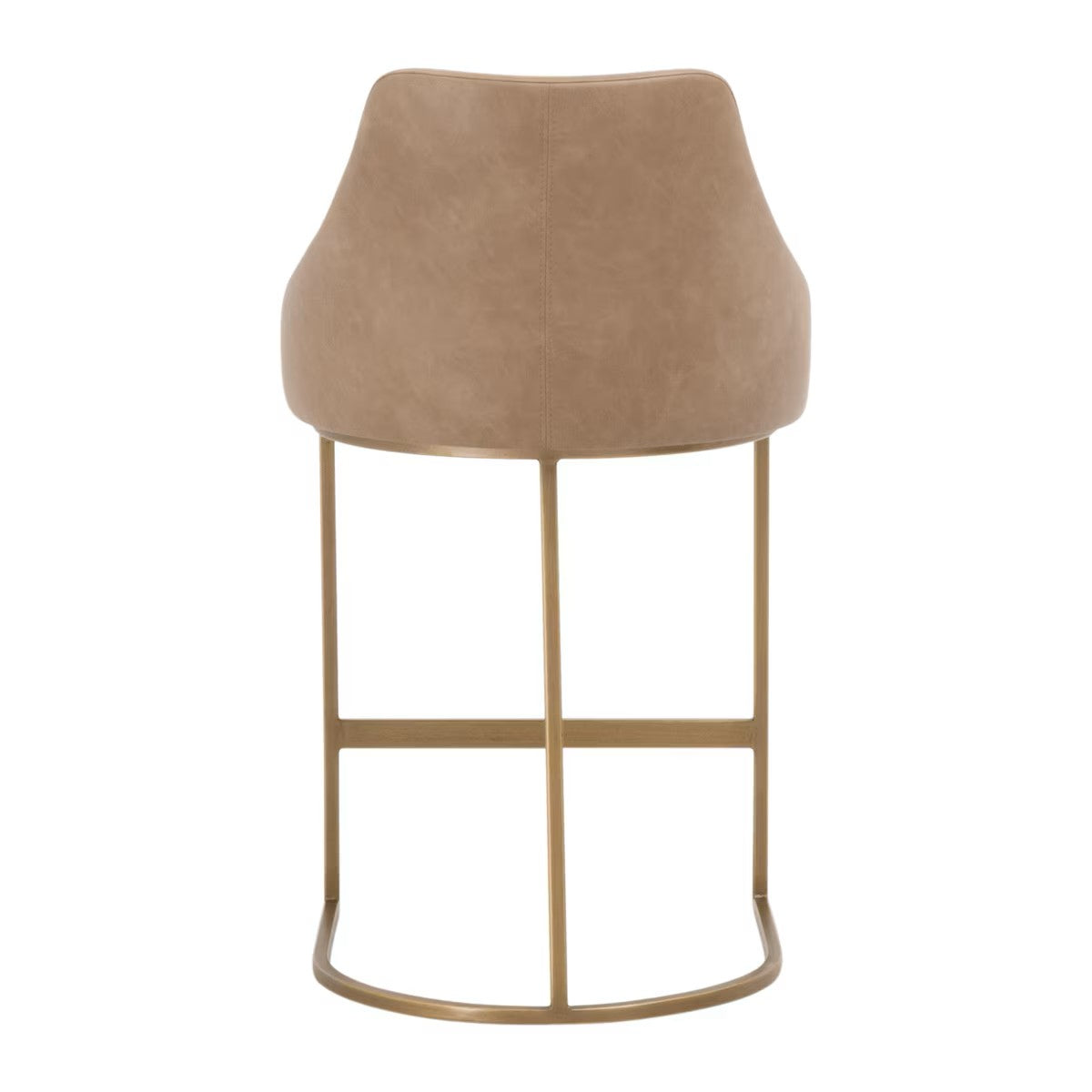 Parissa Counter Stool - Ivanhoe Toast, Brushed Gold
