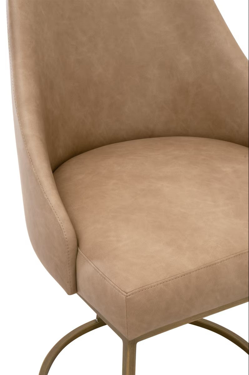 Parissa Dining Chair - Ivanhoe Toast and Brush Gold