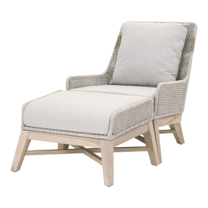 Tapestry Outdoor Footstool in Taupe