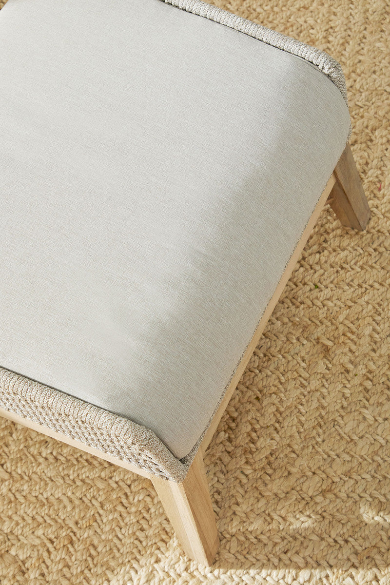 Tapestry Outdoor Footstool in Taupe